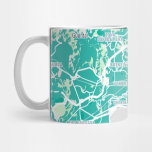 Naples light blue map Mug